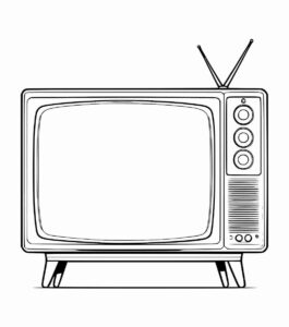 Desenho de Televisao Desenho Colorir Imprimir 01