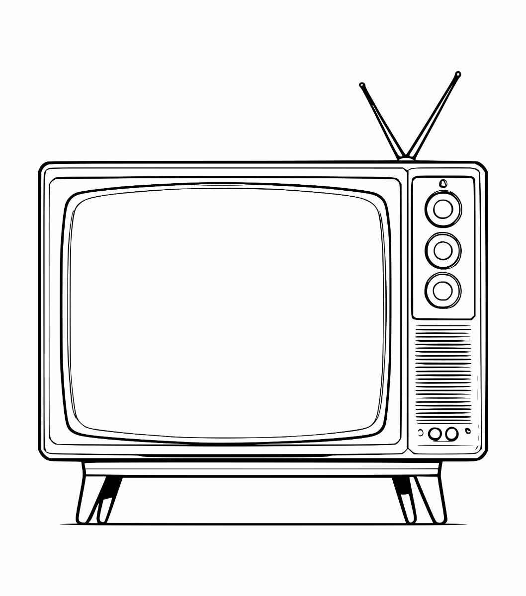 Desenho de Televisao Desenho Colorir Imprimir 01