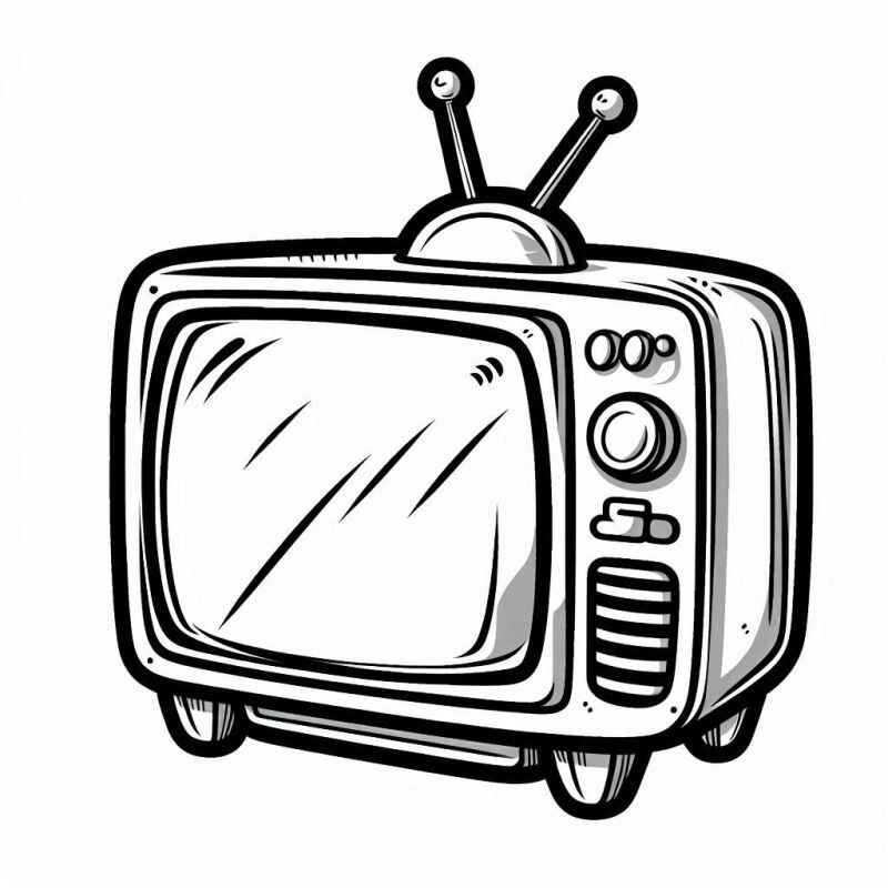 Desenho de Televisao Desenho Colorir Imprimir 17