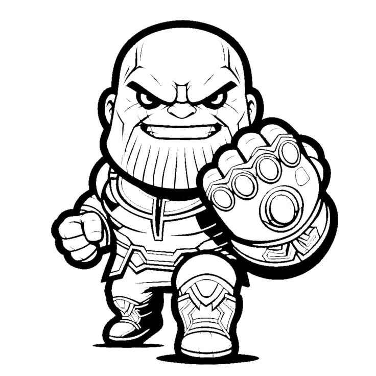 Desenho de Thanos Desenho Colorir Imprimir 01