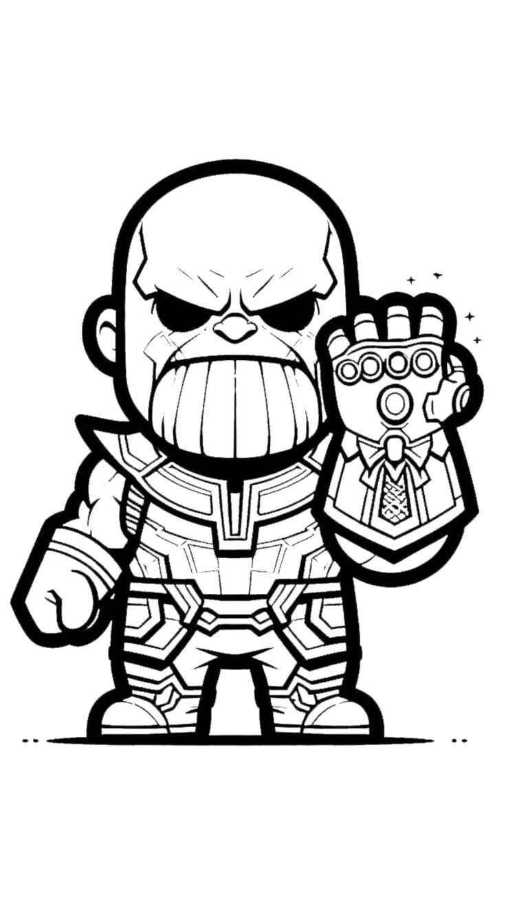 Desenho de Thanos Desenho Colorir Imprimir 02