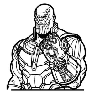 Desenho de Thanos Desenho Colorir Imprimir 04