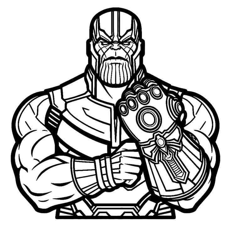 Desenho de Thanos Desenho Colorir Imprimir 05