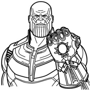 Desenho de Thanos Desenho Colorir Imprimir 06