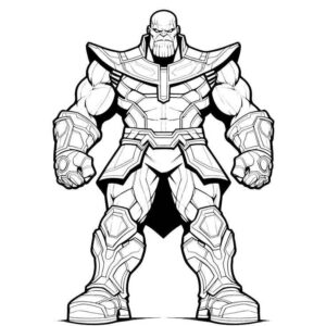 Desenho de Thanos Desenho Colorir Imprimir 07