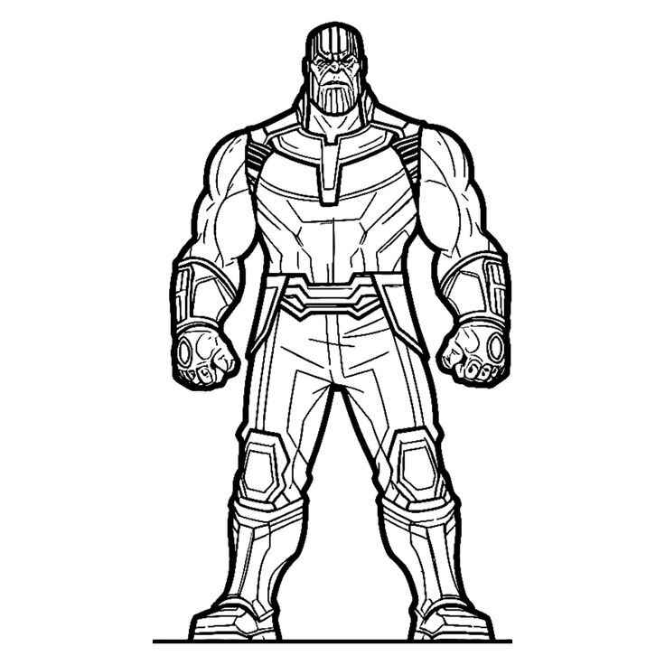 Desenho de Thanos Desenho Colorir Imprimir 08