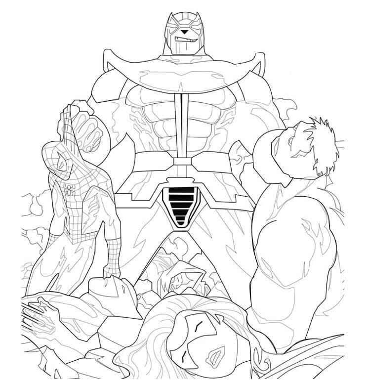 Desenho de Thanos Desenho Colorir Imprimir 18