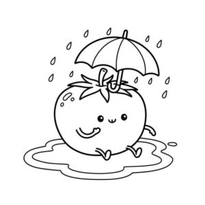 Desenho de Tomate Desenho Colorir Imprimir 05