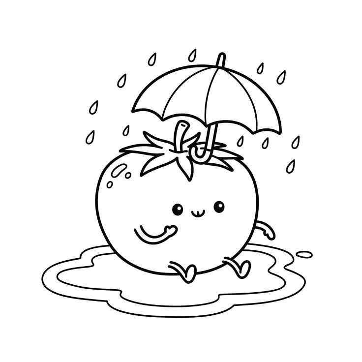 Desenho de Tomate Desenho Colorir Imprimir 05