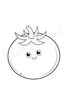 Desenho de Tomate Desenho Colorir Imprimir 07