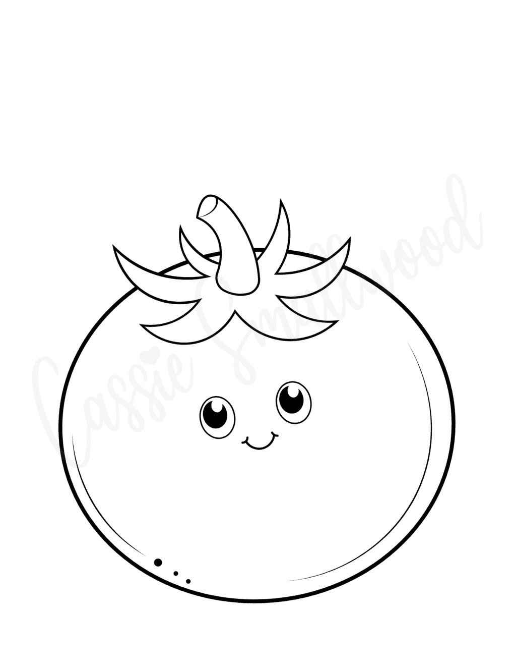 Desenho de Tomate Desenho Colorir Imprimir 07