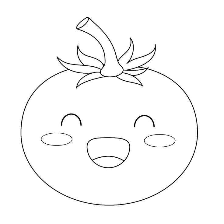 Desenho de Tomate Desenho Colorir Imprimir 11