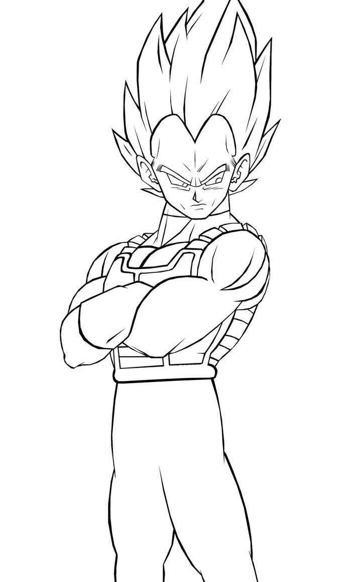 Desenho de Vegeta Desenho Colorir Imprimir 01