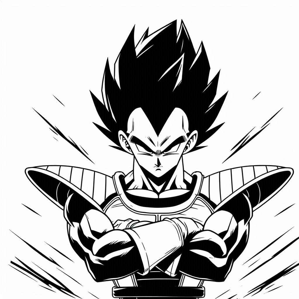 Desenho de Vegeta Desenho Colorir Imprimir 02