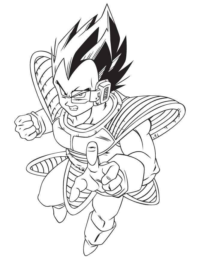 Desenho de Vegeta Desenho Colorir Imprimir 04