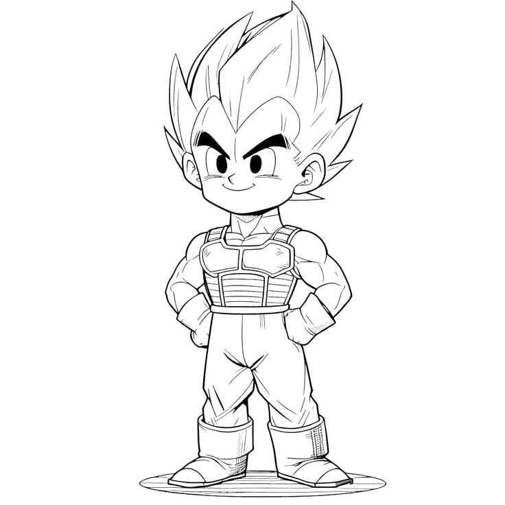 Desenho de Vegeta Desenho Colorir Imprimir 05