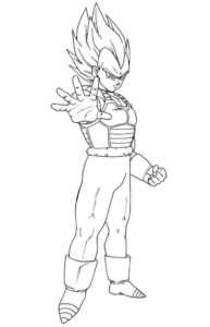 Desenho de Vegeta Desenho Colorir Imprimir 06