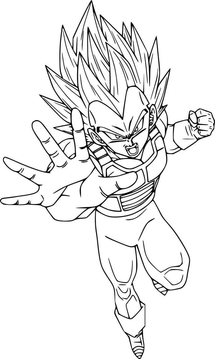 Desenho de Vegeta Desenho Colorir Imprimir 08