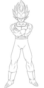 Desenho de Vegeta Desenho Colorir Imprimir 09