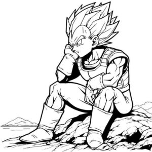 Desenho de Vegeta Desenho Colorir Imprimir 10