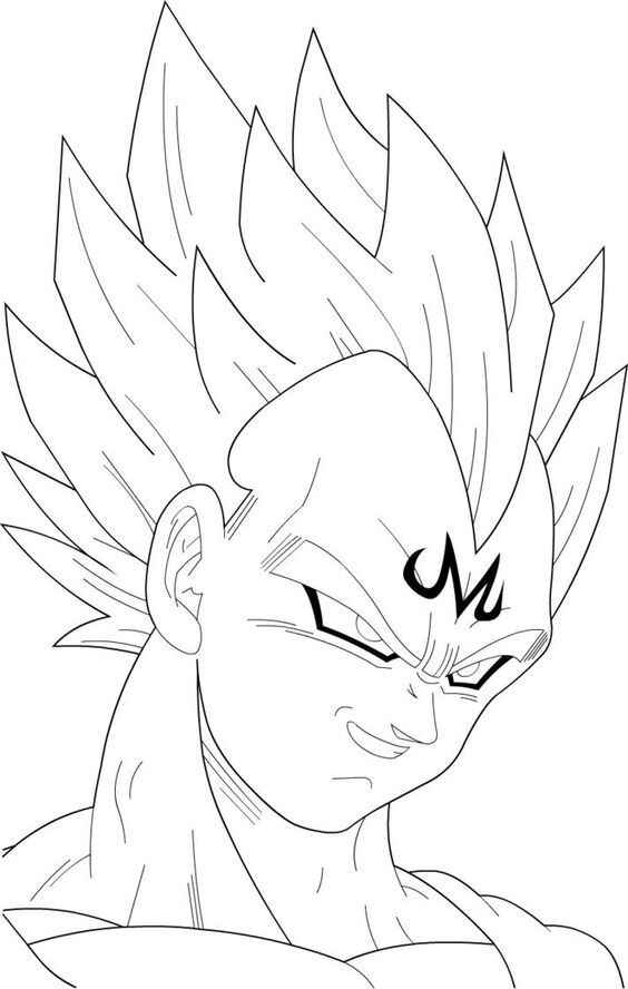 Desenho de Vegeta Desenho Colorir Imprimir 11