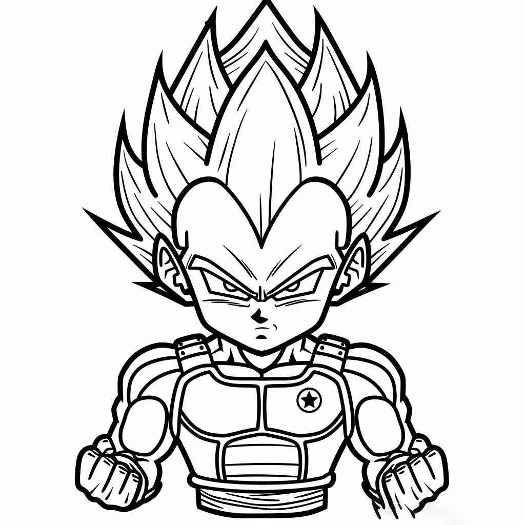 Desenho de Vegeta Desenho Colorir Imprimir 12