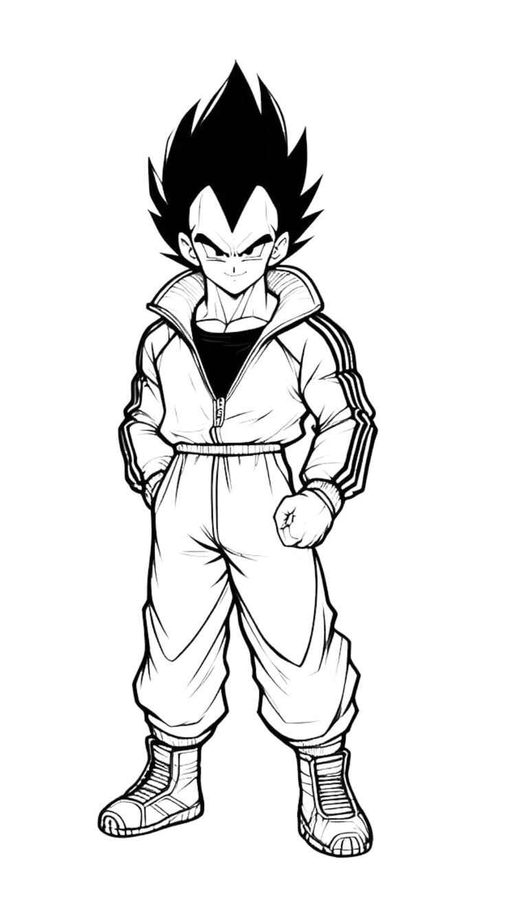 Desenho de Vegeta Desenho Colorir Imprimir 14