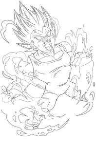 Desenho de Vegeta Desenho Colorir Imprimir 15