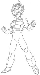 Desenho de Vegeta Desenho Colorir Imprimir 17