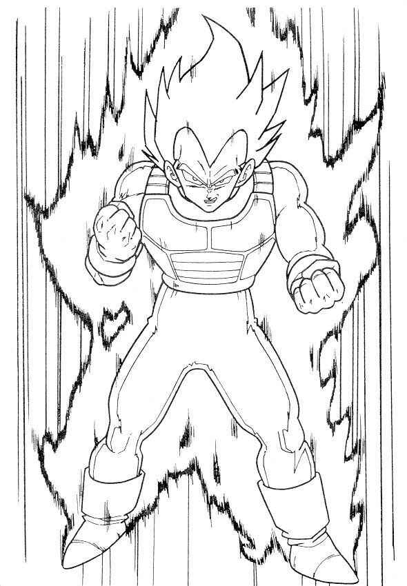 Desenho de Vegeta Desenho Colorir Imprimir 19