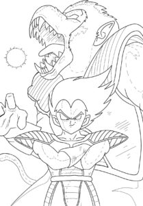 Desenho de Vegeta Desenho Colorir Imprimir 21
