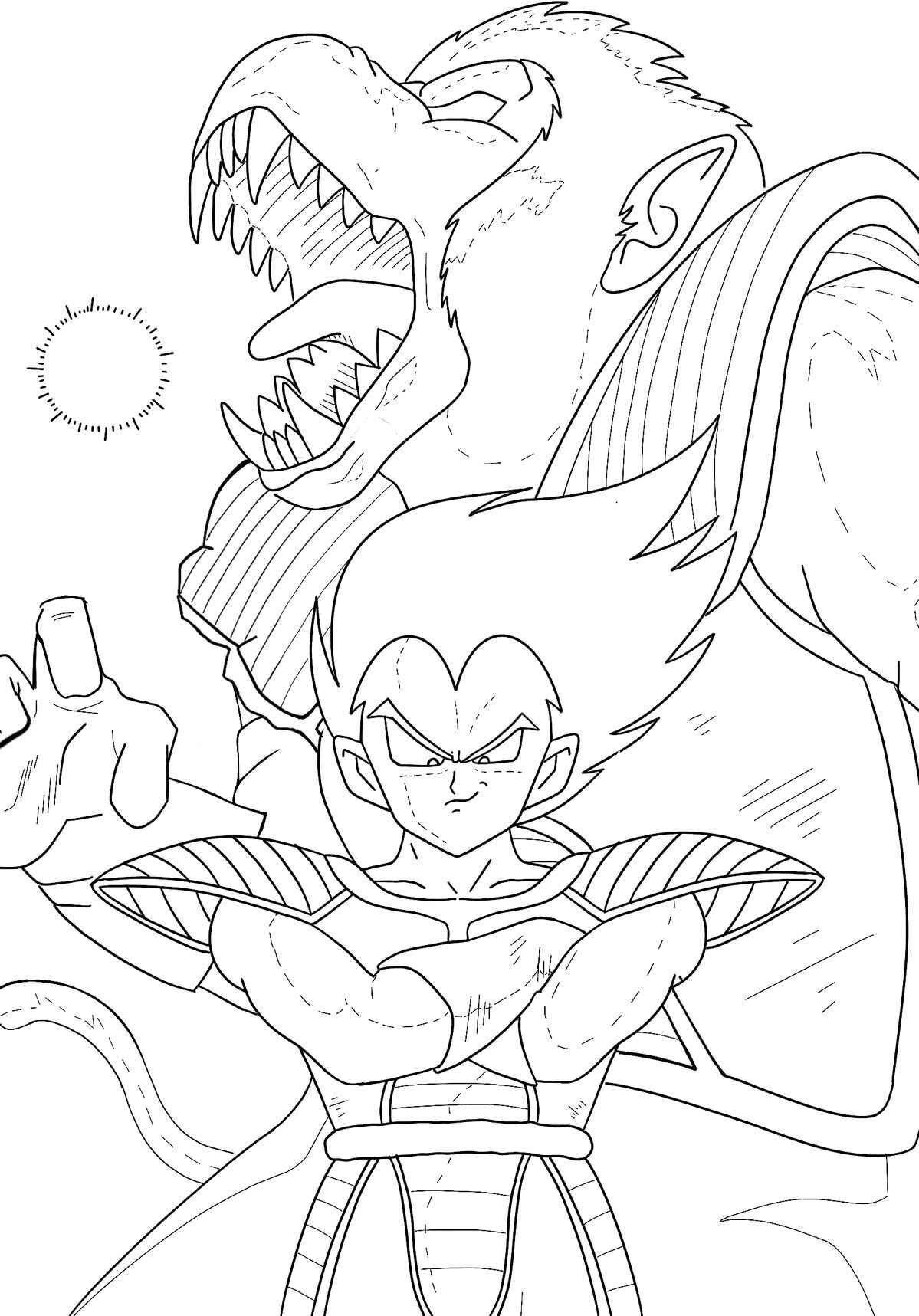 Desenho de Vegeta Desenho Colorir Imprimir 21