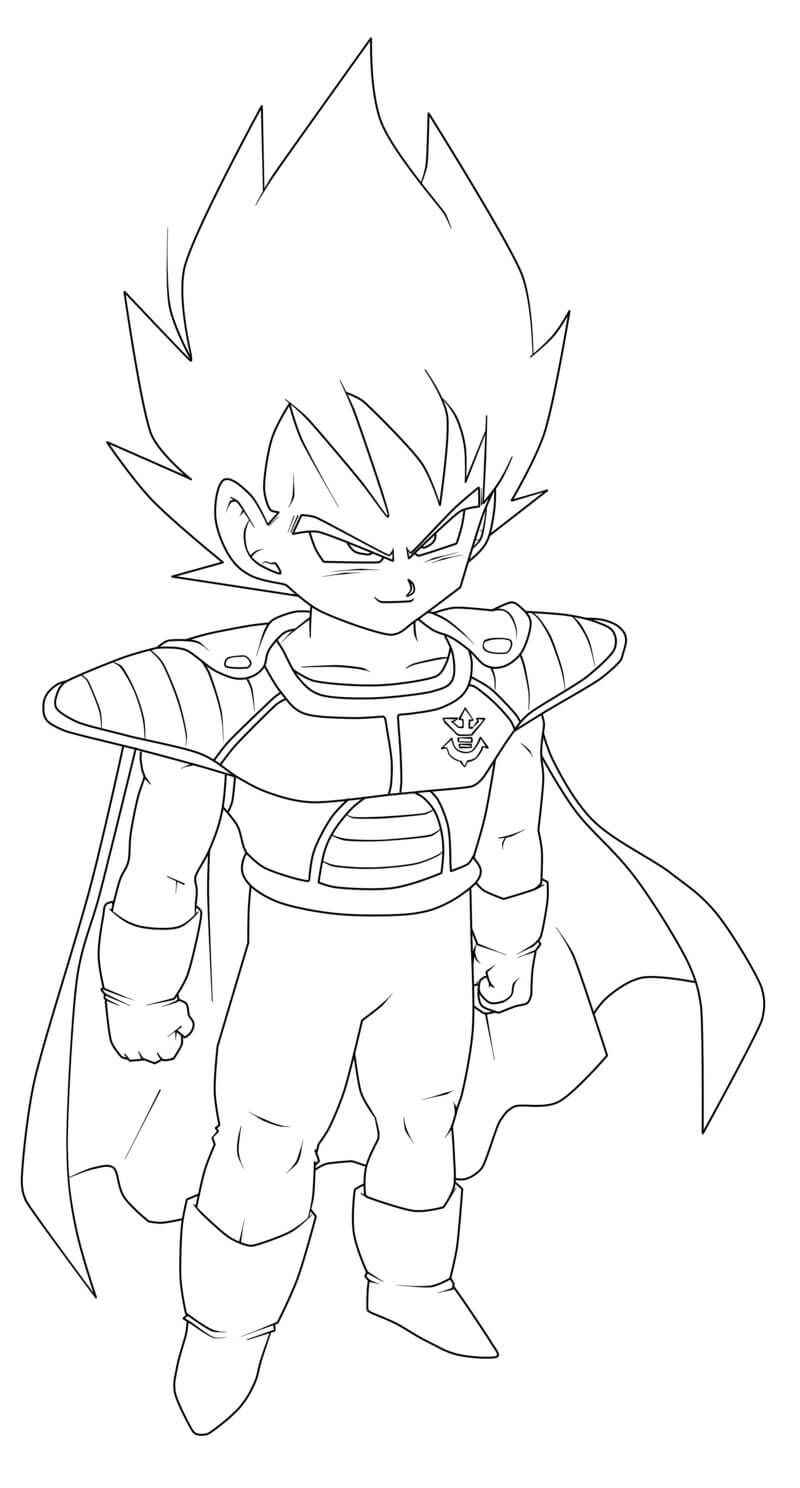 Desenho de Vegeta Desenho Colorir Imprimir 22