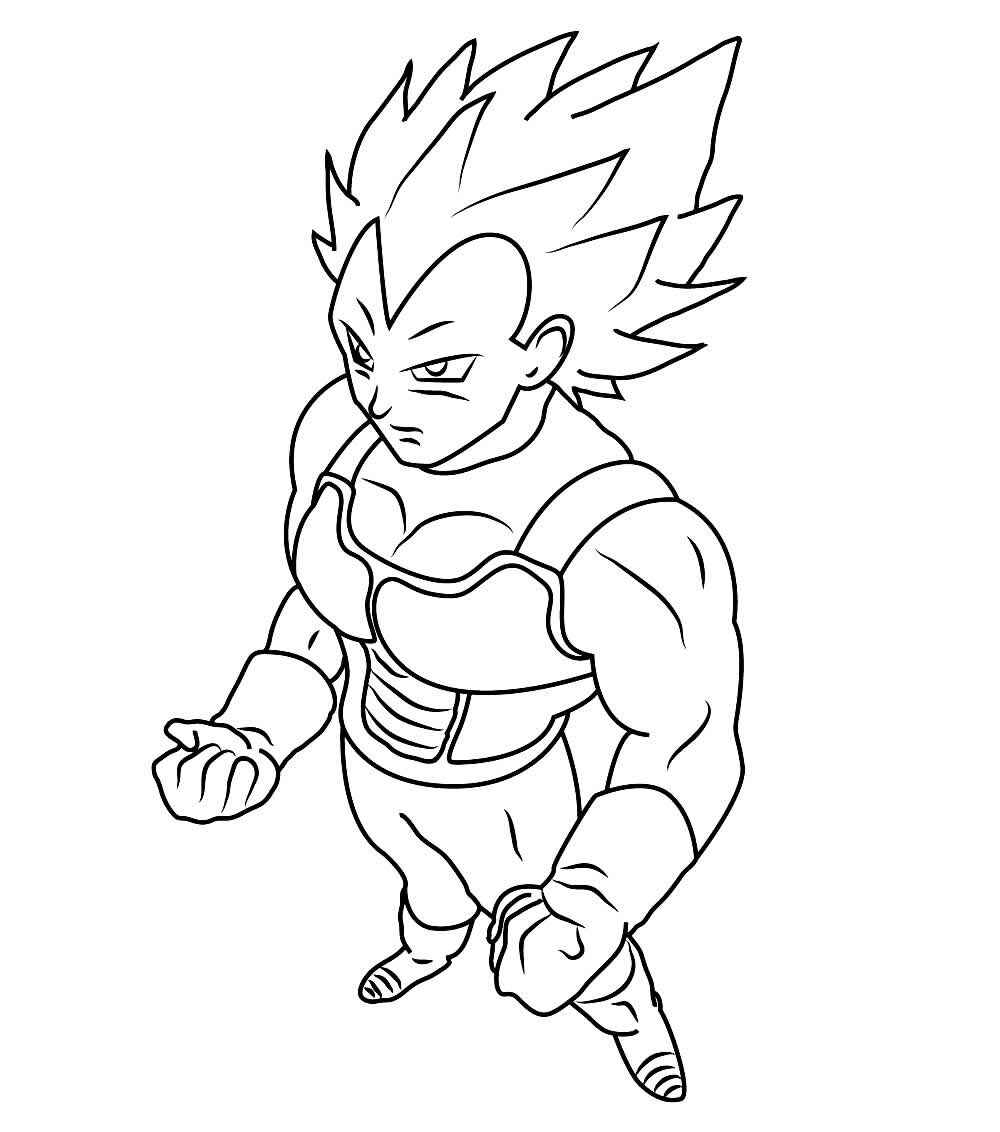Desenho de Vegeta Desenho Colorir Imprimir 28