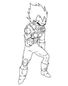 Desenho de Vegeta Desenho Colorir Imprimir 30