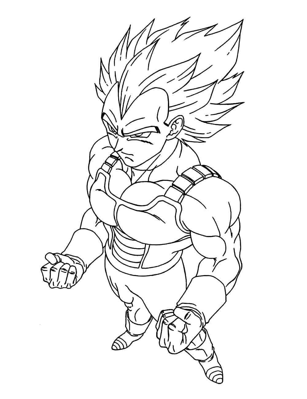 Desenho de Vegeta Desenho Colorir Imprimir 33