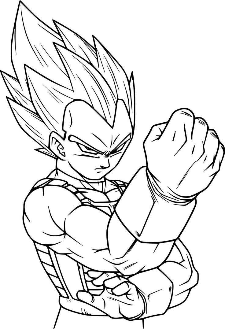 Desenho de Vegeta Desenho Colorir Imprimir 36