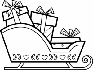 Desenho de Treno Do Papai Noel Desenho Colorir Imprimir 01