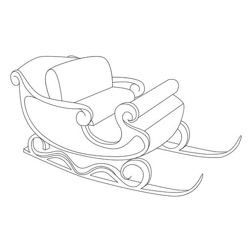 Desenho de Treno Do Papai Noel Desenho Colorir Imprimir 02