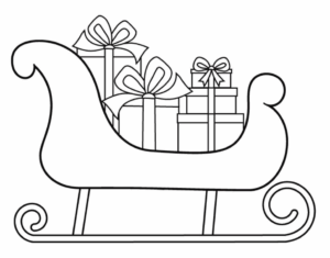 Desenho de Treno Do Papai Noel Desenho Colorir Imprimir 08