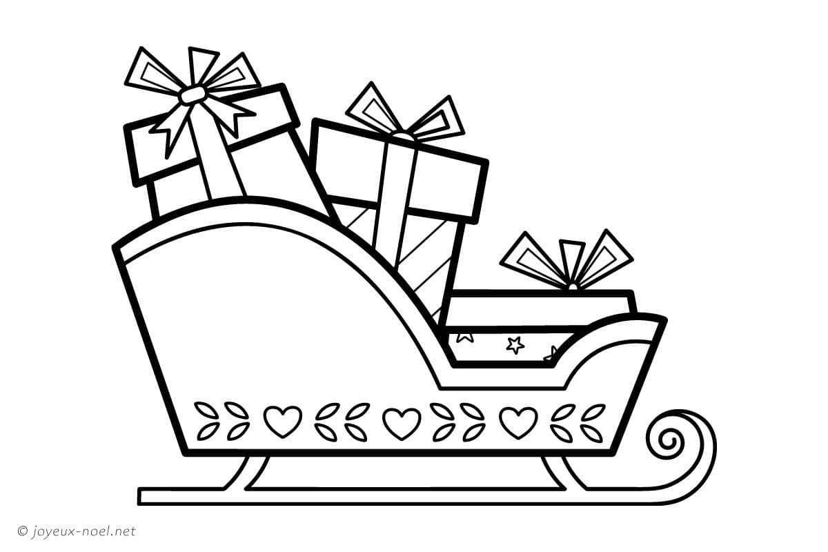 Desenho de Treno Do Papai Noel Desenho Colorir Imprimir 10