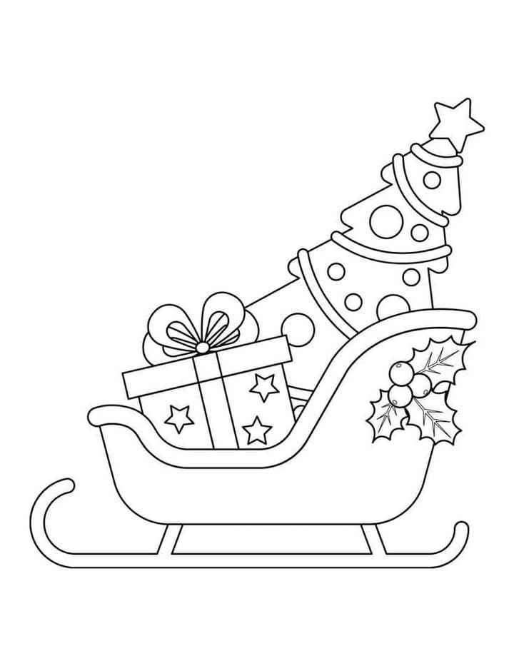 Desenho de Treno Do Papai Noel Desenho Colorir Imprimir 14