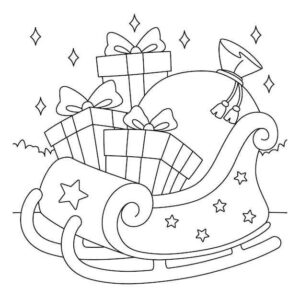 Desenho de Treno Do Papai Noel Desenho Colorir Imprimir 18