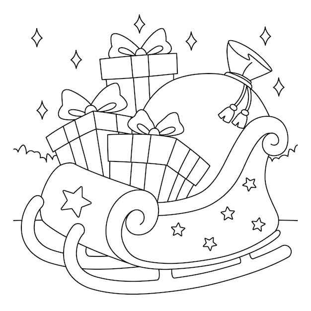 Desenho de Treno Do Papai Noel Desenho Colorir Imprimir 18