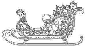 Desenho de Treno Do Papai Noel Desenho Colorir Imprimir 21