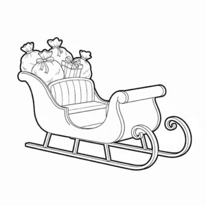 Desenho de Treno Do Papai Noel Desenho Colorir Imprimir 24