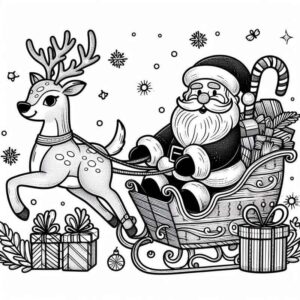 Desenho de Treno Do Papai Noel Desenho Colorir Imprimir 26