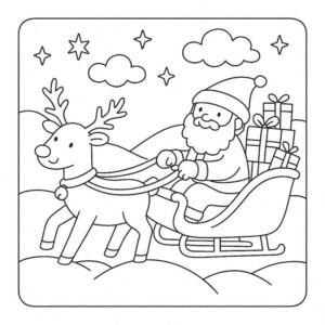 Desenho de Treno Do Papai Noel Desenho Colorir Imprimir 27
