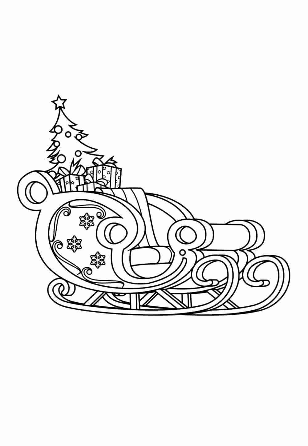 Desenho de Treno Do Papai Noel Desenho Colorir Imprimir 30