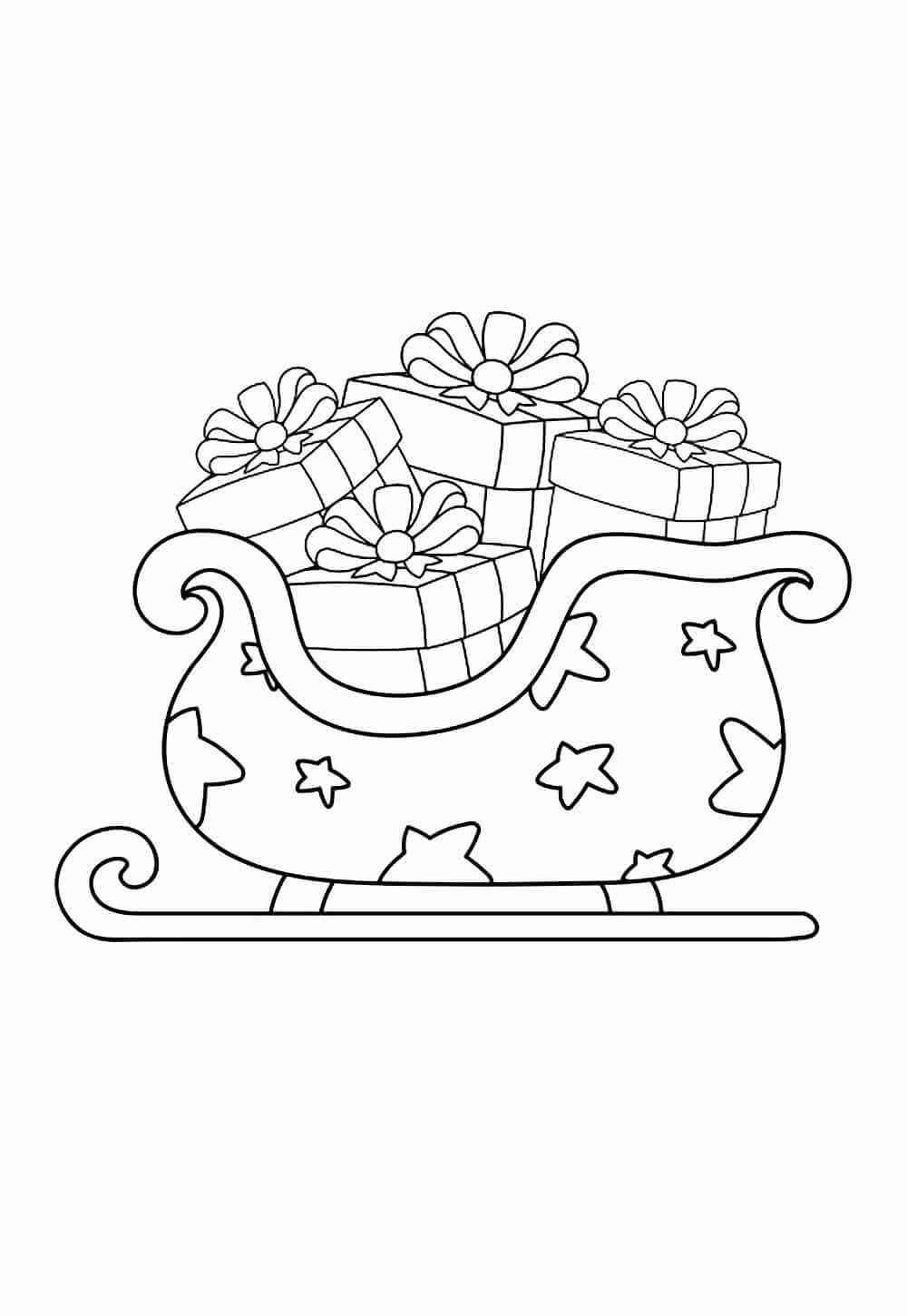 Desenho de Treno Do Papai Noel Desenho Colorir Imprimir 32